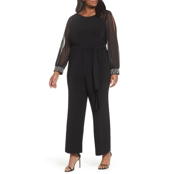 Ok MARINA EMBELLISHED COWL BACK JUMPSUIT 🆕 - Picture 2 of 8